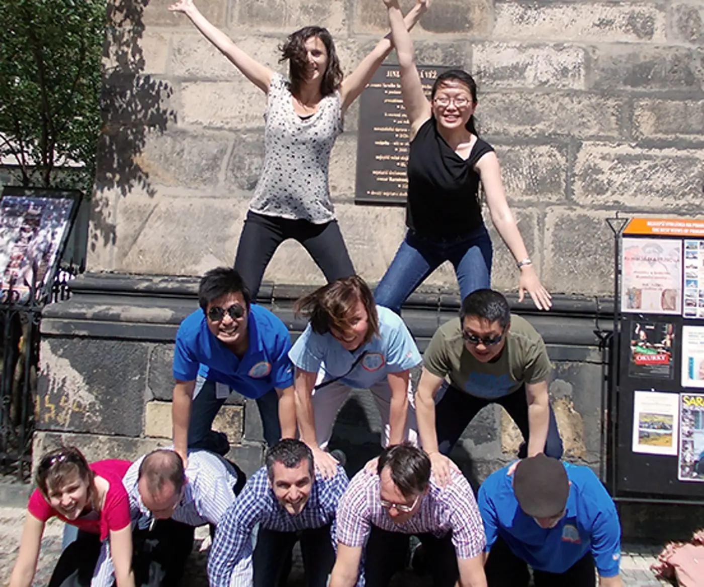 Teams playing Prague Quest in the city